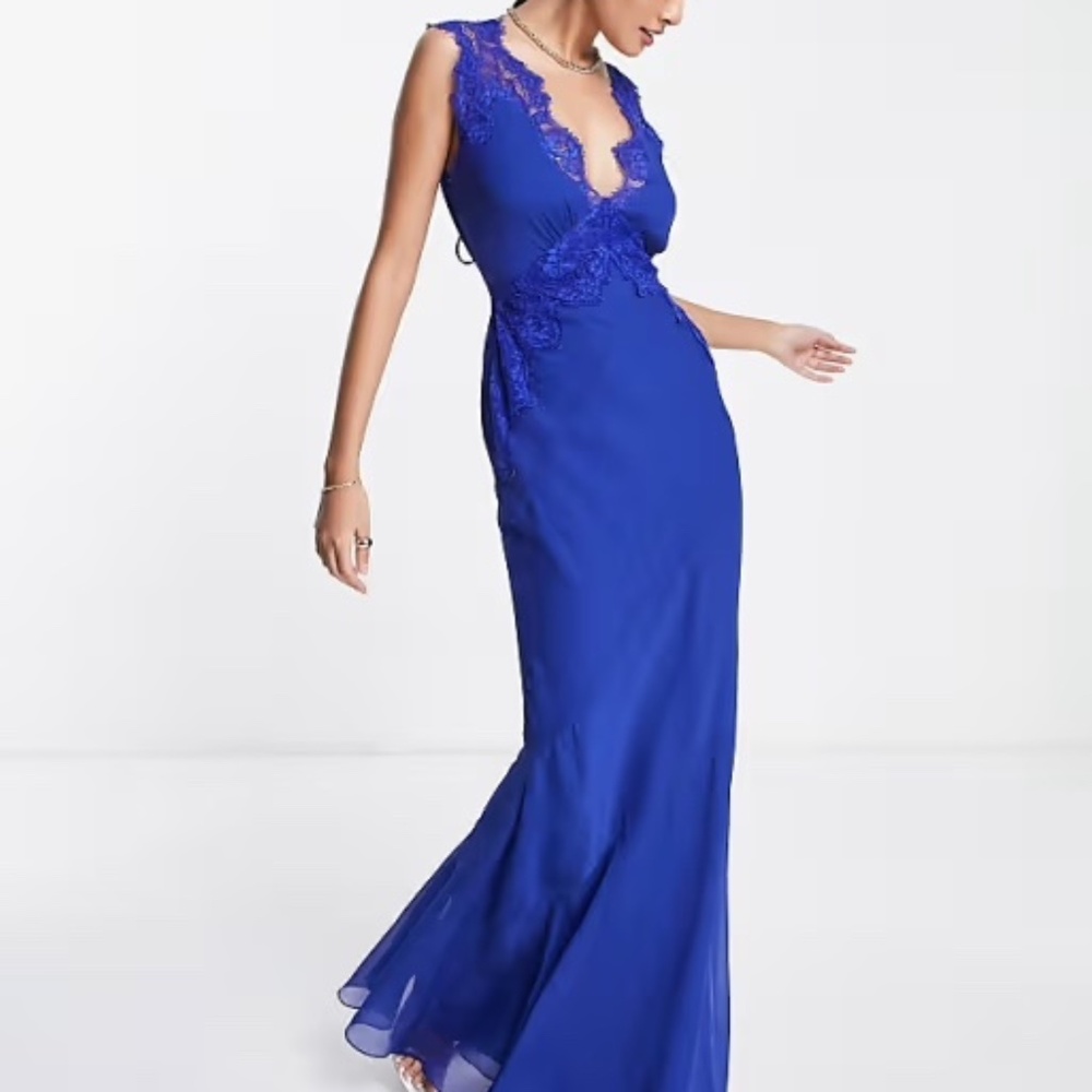 Asos blue maxi dress